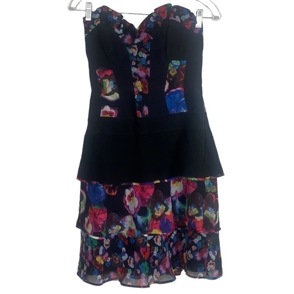 Whimsygoth silk corset floral dress size 6 Karen Mullen - Picture 3 of 8